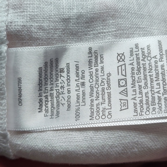 Madewell Boxy Cap Sleeve Button Up Shirt 100% Linen White M - Picture 7 of 9